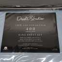 DwellStudio Luxe Comfort: 400TC Cotton Sateen Weave King Sheet 4 Pc Set - Extra Deep Pocket - Fits 18" Mattresses - Gray, King