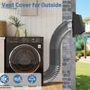 10 Inch Dryer Vent Cover Outside, Galvanized Steel Exterior Hooded Wall Vent Cover with Removable Screen & Cushioned Backdraft Flap, Exhaust Vent for House Wall Dryer Vent Kit (Black - 10 Inch)