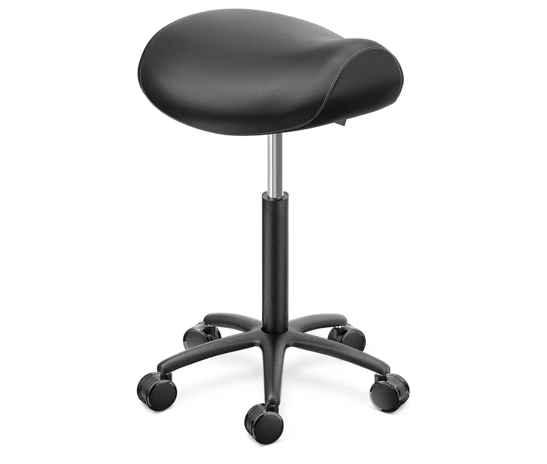 FWOD BIBTO Ergonomically Designed Saddle Stool Chair, Saddle Stool Rolling Chair is Often Used in Workplaces Such as Salon Spa, Saddle Chair can Effectively Relieve Back Fatigue.