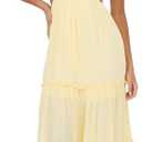 Forever 21 Women's Smocked Maxi Dress, Yellow, S