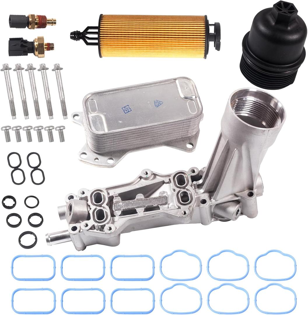 926-959 68105583AF for Dodge Charger Challenger Aluminum Engine Oil Filter Housing 3.6L&MS97204 Chrysler 200 300,Durango Grand Caravan Jeep CherokeeWrangler,Ram 1500 2011 2012 2013 2014-2023 926-876