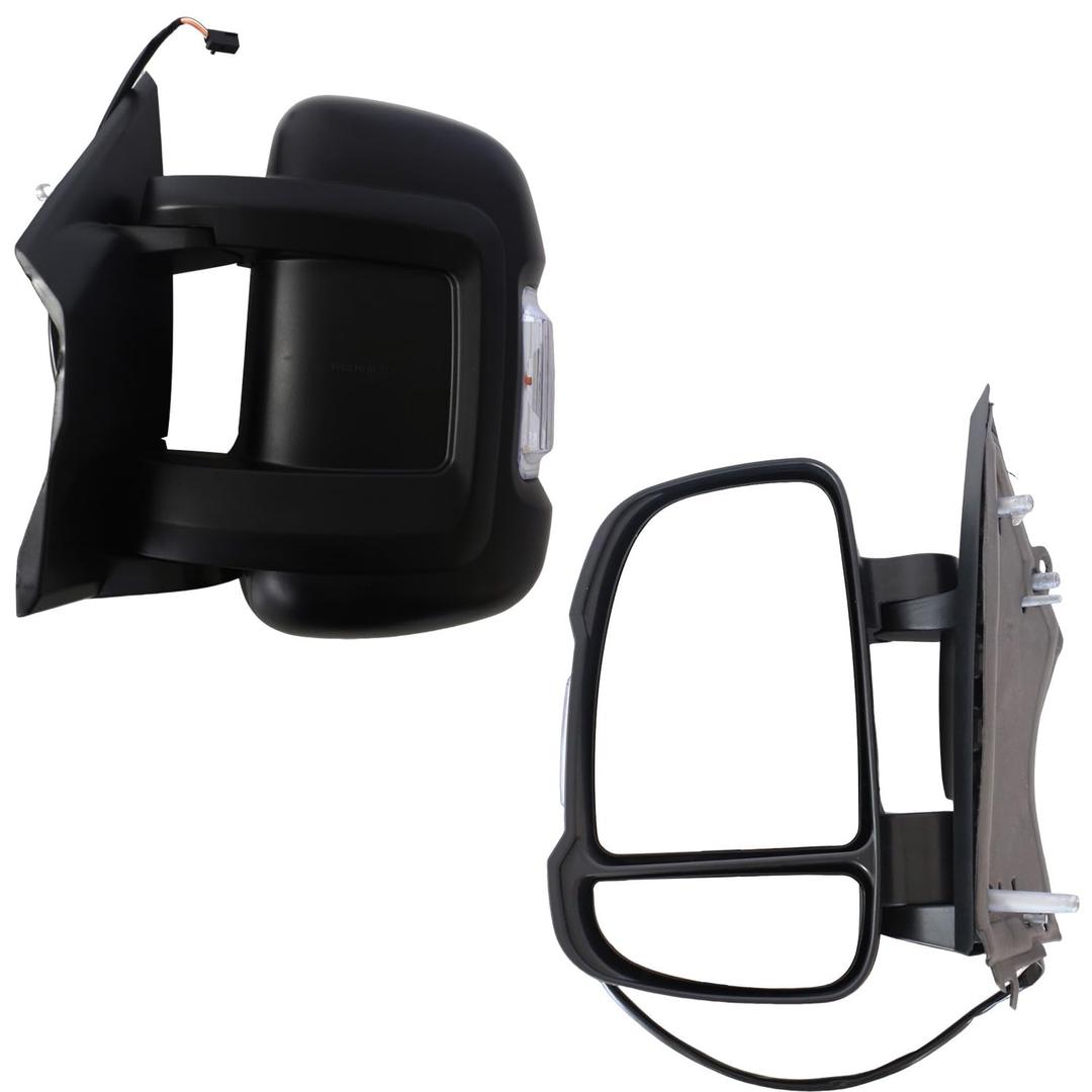 Topraco Passenger Side Mirror fit for Ram Promaster 1500/2500/3500 2014-2024 with Power Heated Turn Signals Light short arm Replace CH1321376(8Pins)