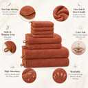Bath Towel Set 8 Piece Coral Fleece Microfiber Bath Towel Set,31.5x63in Ultrasoft Extra Large Size Quick Dry Highly Absorbent Bath Bundle,for Hotel Bathroom Beach Pool Spa Gym SPA Yoga（Terracotta）