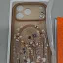 GVIEWIN for iPhone 17 Pro Max Case Compatible with MagSafe [Curly Wave Edge][Full Camera Protection] Floral Translucent Shockproof Magnetic Women Phone Case for 17 Pro Max, Autumnflit/Brown