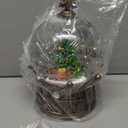 Christmas Snow Globe Lantern Water Glittering Christmas Tree Crown with Music, USB Lined/Battery Operated Lighted Lantern for Christmas Festival Decoration Gifts