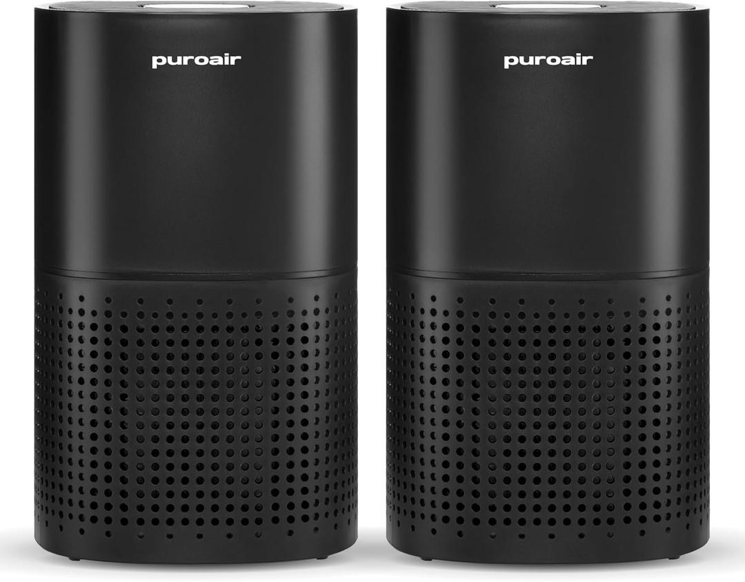 PuroAir 240 HEPA Air Purifiers for Home Large Rooms - Covers Up to 1,000 Sq Ft - Filters Up to 99.9% of Pollutants, Smoke, Pollen, Dust - Quiet HEPA Air Filter - Air Purifiers for Bedroom (2 Pack)