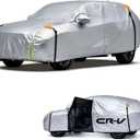Wigoo Honda CR-V Car Cover Accessories 1997-2026, Custom Fit Waterproof All Weather Outdoor Indoor Full SUV Cover, Windproof Sun UV Rain Snow Dust Protection, Door Zipper, Reflective Strips