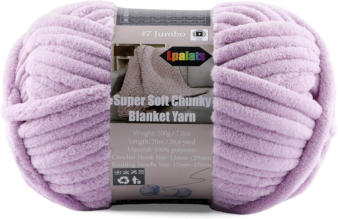 Chunky Yarn for Crocheting - Chenille Bulky Blanket Yarn for Knitting