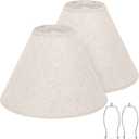 Empire Lamp Shades Set of 2, 6" Top x 16" Bottom x 10.8" High, Large Beige Lamp Shades for Table Lamps Floor Lamps, Natural Linen Lampshades Replacement, Spider, Harp Holders Included, Easy Assembly