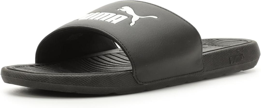PUMA Men's Cool Cat 2.0 Slide Sandals (Black/White)
