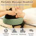 Massage Headrest for Bed with 2 Pillowcases Home Mattress Top Adjustable Massage Table Head Holder for Professional and Home Use with 2 Pack of Removable & Washable Pillowcases (Green & Light Pink)