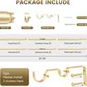 Heavy Duty Double Curtain Rod 48-84 Inches Length, 1 Inch Adjustable Gold Double Curtain Rod with Brackets, Long Double Curtain Rod for Windows Sliding Door (Gold, 32-90", 1 PC)