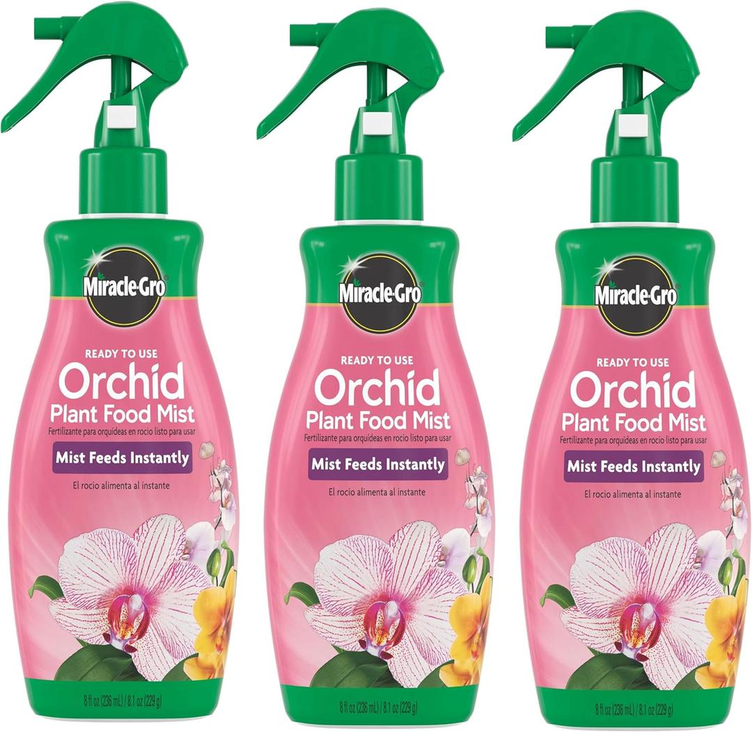 Miracle-Gro Ready to Use Orchid Plant Food Mist, Indoor Orchid Plants, 8 oz, 3-Pack