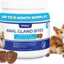 Wellix Anal Gland Chews for Dogs, Chicken Flavor Dog Gland Supplement | Rich in Pumpkin & Dietary Fiber | Support Stool Quality | Rich in Dog Probiotics for Digestive & Gut Health | 19.04 oz