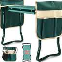 KVR Upgraded Garden Kneeler and Seat with Thicken & Widen Soft Kneeling Pad,Heavy Duty Foldable Gardener Stool with 2 Tool Pouches,Gardening Gifts for Women Mom Men Seniors
