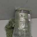 XeGe Fluffy Kids Stuffed Animal Storage Bean Bag Cover (No Filler), Moss Fuzzy Faux Fur Beanbag Organizer with Handle Teens Girls Adults, Shaggy Furry Plush Toys Holder Floor Lounger Chair, Sage Green (50"x30"x30")