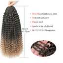 GoGo Curl Crochet Hair 18 Inch Long Beach Curl Crochet Braids Synthetic Water Wave Curly Goddess Box Braids Braiding Hair Extensions for Women (T27, 18 Inch)