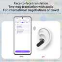 NE20 AI Translation Earbuds Real Time Wireless Bluetooth 6.0 AI Headphones LCD Touch Screen Support 148 Languages Translation Real Time Translator Earbuds Support Playing Music Phone Calls