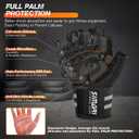 SIMARI Workout Gym Gloves for Men Women, Weight Lifting Gloves with Wrist Wrap Support, SBR Pad Grip for Full Palm Protection, for Exercise, Fitness, Dumbbells, Barbell, Climbing, Fingerless L