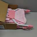 Badger Basket Foldable Jogging Style Doll Stroller - Adjustable Handle, Canopy, Straps & Basket - Fits 18-22" Dolls, Lightweight Toy for Girls Ages 3+ - Pink Gingham Design