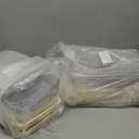 Delamu 2-Tier Multi-Purpose Bathroom Under Sink Organizers and Storage, Stackable Kitchen Pantry Organization, Pull Out Medicine Cabinet Organizer with Movable Dividers, Beige, 4 Pack