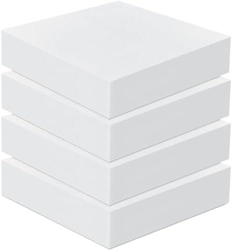 Frienda 4 Pack 6" x 24" x 24" Upholstery High Density Foam Cushion Seat Replacement Square Cut to Size Foam Couch for Patio Furniture Commercial Dinning Chair Couches Benches Padding DIY Projects