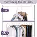 Mr. Pen- Space Saving Hangers for Clothes, 24 pcs, White, Plastic Multi Clothes Hangers Space Saving, 5 Slots, 360 Rotating Hooks, Back to School Supplies