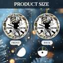 3 x Fishing & Hunting Ornament 2025  Camo Outdoor Sportsman Christmas Ornament for Men, Dad, Grandpa, or Husband  Patriotic American Flag Deer & Fish Design, Hunter Fisherman Gift