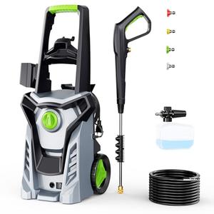 Pressure Washer, Power Washer with 4 Quick Connect Nozzles，4800PSI Power Washer with Foam Cannon for Cars/Fences/Driveways/Patios/Home Cleaning Machine, 2200W
