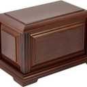 Handcrafted Large Wooden Funeral Cremation Urn Box for Human Ashes,Burial Urns for Adult up to 225lbs