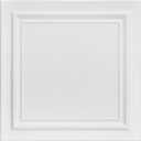 LA MAISON CEILINGS R24 Line Art Foam Glue-up Ceiling Tile (21.6 sq. ft./Case), Pack of 8, Plain White