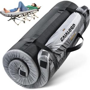 4 INCH Extra Thick Memory Foam Camping Mattress, 30D Foam Camp Pad for Car Tent Cot, Roll Up Mattress for Guests Sleepovers RV Truck Camper (Twin XL: 80*38*4", Space Gray)