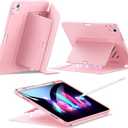 ESR for iPad Air 13 Inch Case M3/M2 (2025/2024), Vertical Stand Cover, Multi Stand Angles, Ultra-Stable Case for iPad Air 13 with Pencil Holder, Flip Series, Pink