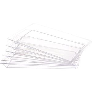 SUT 12 Pack Clear Plastic Serving Trays with Special Shapes, 1510 Rectangle Serving Platters Disposable Food Trays for Weddings and Parties