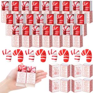 Wettarn 48 Sets Christmas Jesus Gifts Candy Cane Stress Balls with Christian Boxes Religious Party Favors for Church Office Rewards Stocking Stuffers