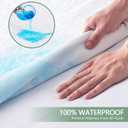 Premium Waterproof Mattress Protector Full Size, Breathable Bed Cover 3D Air Fabric Cooling Mattress Pad Cover Smooth Soft Noiseless Washable, 8''-21'' Deep Pocket (White)