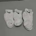 Nike Unisex Adult Everyday Cushioned Training Ankle Socks (3-Pack) (Small, White/Black)