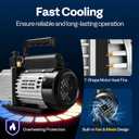 VIVOHOME 3.5 CFM 1/4 HP 110V Single Stage HVAC Vacuum Pump for R134a R12 R22 R502 R410a Systems, Auto AC Vacuum Pump for Air Conditioner Servicing Resin Degassing with Oil Bottle