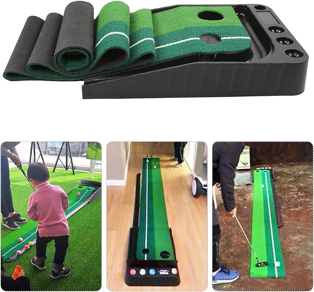 2.5m No Track Type Mat, Putting Mat, Training Mat, Hard Floor Indoor Carpet For Family Entertainment Outdoor Use