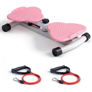 Waist Twister Machine, Ab Workout Equipment with 330 lbs Weight Capacity, Ab Twister Board for Women Men with Two Strong Highly Elastic Twisted Rope