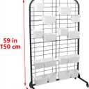 MBQQ Grid Wall Panel, Heavy Duty Floor standing Display with Detachable Design, Movable Commercial Retail Fixture