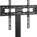 FURWOO Universal TV Stand for 27 to 65 inch LCD LED TVs 4 Level Height Adjustable TV Stand Base with Tempered Glass Base Table Top Stand Vesa 400x400mm