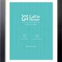 LaVie Home 12x15 Picture Frame Black Poster Frame, Display Pictures 8.5x11 with Mat or 12x15 Without Mat, Stable and Sturdy Frame and Polished Plexiglass, Horizontal and Vertical Format of The Walls