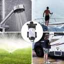 Dreyoo 1 Set Water Pressure Booster Pump 110v 5.5 GPM 70 PSI Self Priming Industrial Water Pump with Power Plug Pipe Fittings Brass Connector Strainer Filter for RV/Caravan/Marine/Home/Garden (Black)