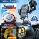 VANMASS Car Dashboard Phone Holder Universal Powerful Suction Cup Mount, Dash Windshield Air Vent Truck Stand Compatible with All Phones Black