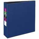 2 Inch 3 Ring Binder 2 Blue, Slant D-Ring 2 in Binder Clear View Cover with 2 Inside Pockets, Heavy Duty Colored School Supplies Office and Home Binders by Enday
