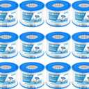 isinlive 12 Pack Type VI Hot Tub Filter and SPA Filter Replacement for Lay-Z Spa Filter, Intex, Coleman SaluSpa Hot Tub Filter 90352E, 58323E, 58324, Swimming Pool Pump Filter Cartridge