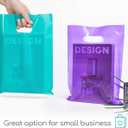 Choice Marts Merchandise Bags 200 Teal & Purple 9"x12" Bags 1.5Mil Thick Glossy With Handles