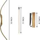 Kids Bow and Arrow Set, 32 Inch Archery Set Handmade Wooden Toy Bow and Arrow for Kids 4-6 8-12, Cosplay Game Costume Prop Play, 1 Bows 1 Quivers and 10 Wood Arrows, Gifts for Youth Boys & Girls