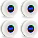 Upgraded Smoke and Carbon Monoxide Detector 10-Year Lifespan, Dual Sensor Smoke Alarm & Carbon Monoxide Detector (4 Pack)